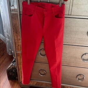 MOTHER Bold Scarlet Pants